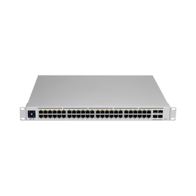 UBIQUITI - UniFi Switch USW-Pro-48-POE Gen2, Capa 3 de 48 puertos PoE 802.3at/bt + 4 puertos 1/10G SFP+, 600W, pantalla informativa