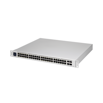 UBIQUITI - UniFi Switch USW-Pro-48-POE Gen2, Capa 3 de 48 puertos PoE 802.3at/bt + 4 puertos 1/10G SFP+, 600W, pantalla informativa