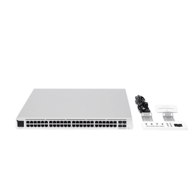 UBIQUITI - UniFi Switch USW-Pro-48-POE Gen2, Capa 3 de 48 puertos PoE 802.3at/bt + 4 puertos 1/10G SFP+, 600W, pantalla informativa
