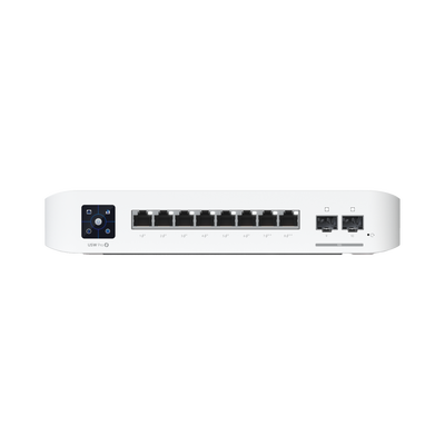 UBIQUITI - Switch UniFi Pro 8 PoE Administrable Capa 3, 8 puertos GbE / (6) puertos POE+ af/at y (2) puertos POE++ 802.3bt / (2) puertos SFP+ 10G / 120W de presupuesto POE
