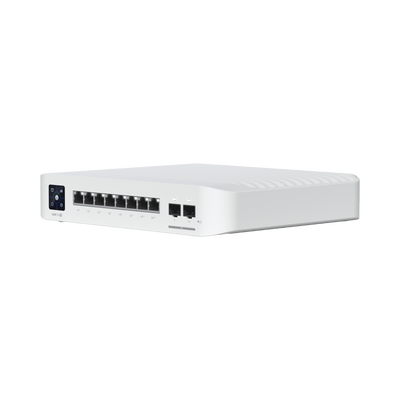 UBIQUITI - Switch UniFi Pro 8 PoE Administrable Capa 3, 8 puertos GbE / (6) puertos POE+ af/at y (2) puertos POE++ 802.3bt / (2) puertos SFP+ 10G / 120W de presupuesto POE