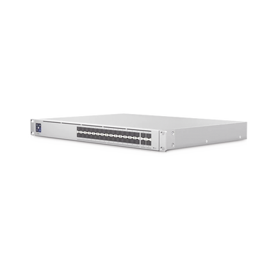 UBIQUITI - UniFi Switch PRO Aggregation Capa 3 para fibra óptica con 28 puertos SFP+ (10G) y 4 puertos SFP28 (25G), pantalla informativa
