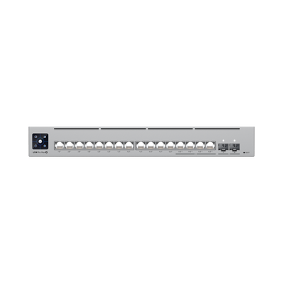 UBIQUITI - UniFi Switch Pro Max 16 PoE con funciones Capa 3, 16 puertos EtherLight RGB / (4) puertos 2.5 GbE POE++ y (12) puertos GbE POE+ /(2) puertos SFP+ 10G /con pantalla táctil informativa, hasta 180W de presupuesto POE