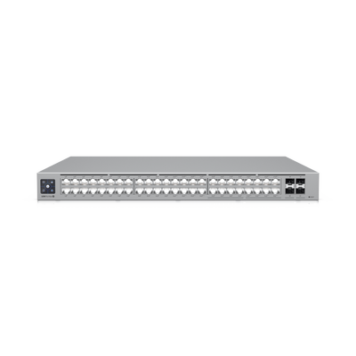 UBIQUITI - UniFi Switch Pro Max 48 POE, con funciones capa 3, 48 puertos (16 puertos 2.5 GbE (8 POE++ y 8 POE+) y 32 puertos 1 GbE (24 POE+ y 8 POE++)), 2 puertos SFP+ 10G, POE++ 720W, pantalla informativa