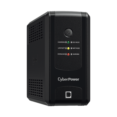 CYBERPOWER - UPS de 550 VA/275 W, Topología Línea Interactiva, Entrada 120 Vca NEMA 5-15P, y 8 Salidas NEMA 5-15R, Puerto USB, Con Regulador de Voltaje (AVR)