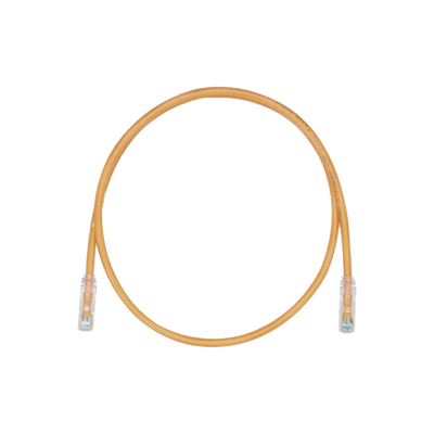 PANDUIT - Cable de Parcheo, UTP Cat5e, Diámetro Reducido (28AWG), Color Naranja, 0.30 Metros (1 Pie)