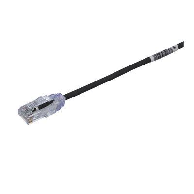 PANDUIT - Cable de Parcheo TX6, UTP Cat6, Diámetro Reducido (28AWG), Color Negro, 0.5 Metros (1.64 Pies)