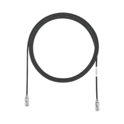 PANDUIT - Cable de Parcheo TX6, UTP Cat6, Diámetro Reducido (28AWG), Color Negro, 3.05 Metros (10 Pies)
