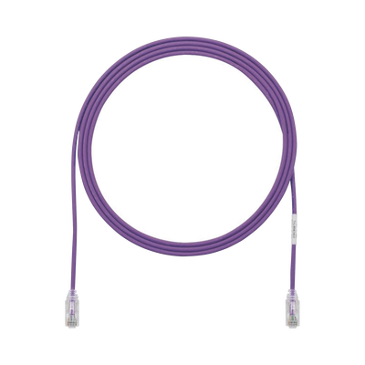 PANDUIT - Cable de Parcheo TX6, UTP Cat6, Diámetro Reducido (28AWG), Color Violeta, 4.57 Metros (15 Pies)