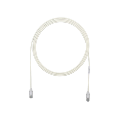 PANDUIT - Cable de Parcheo TX6, UTP Cat6, Diámetro Reducido (28AWG), Color Blanco Mate, 5.18 Metros (17 Pies)