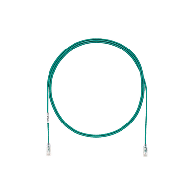PANDUIT - Cable de Parcheo TX6, UTP Cat6, Diámetro Reducido (28AWG), Color Verde, 0.3 Metros (1 Pie)