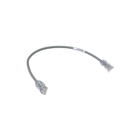 PANDUIT - Cable de Parcheo TX6, UTP Cat6, Diámetro Reducido (28AWG), Color Gris, 0.30 Metros (1 Pie)