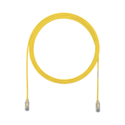 PANDUIT - Cable de Parcheo TX6, UTP Cat6, Diámetro Reducido (28AWG), Color Amarillo, 0.3 Metros (1 Pie)