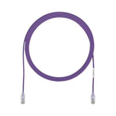 PANDUIT - Cable de Parcheo TX6, UTP Cat6, Diámetro Reducido (28AWG), Color Violeta, 0.91 Metros (3 Pies)