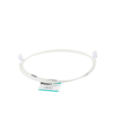 PANDUIT - Cable de Parcheo TX6, UTP Cat6, Diámetro Reducido (28AWG), Color Blanco Mate, 1.52 Metros (5 Pies)