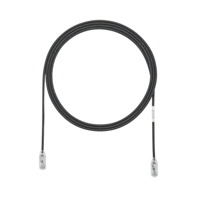 PANDUIT - Cable de Parcheo TX6, UTP Cat6, Diámetro Reducido (28AWG), Color Negro, 1.52 Metros (5 Pies)