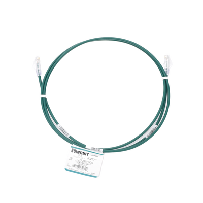PANDUIT - Cable de Parcheo TX6, UTP Cat6, Diámetro Reducido (28AWG), Color Verde, 1.52 Metros (5 Pies)