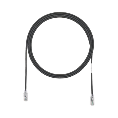 PANDUIT - Cable de Parcheo TX6, UTP Cat6, Diámetro Reducido (28AWG), Color Negro, 1.83 Metros (6 Pies)