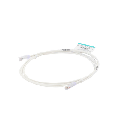 PANDUIT - Cable de Parcheo TX6, UTP Cat6, Diámetro Reducido (28AWG), Color Blanco Mate, 2.13 Metros (7 Pies)