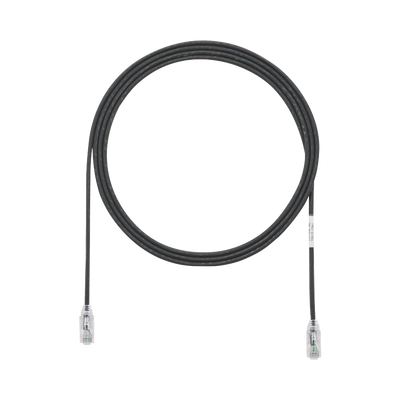 PANDUIT - Cable de Parcheo TX6, UTP Cat6, Diámetro Reducido (28AWG), Color Negro, 2.13 Metros (7 Pies)