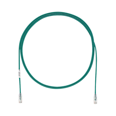 PANDUIT - Cable de Parcheo TX6, UTP Cat6, Diámetro Reducido (28AWG), Color Verde, 2.13 Metros (7 Pies)