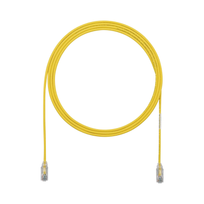 PANDUIT - Cable de Parcheo TX6, UTP Cat6, Diámetro Reducido (28AWG), Color Amarillo, 2.13 Metros (7 Pies)