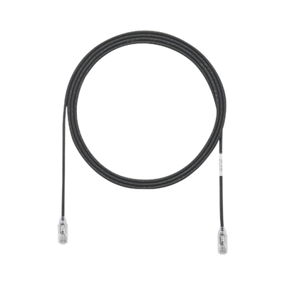 PANDUIT - Cable de Parcheo TX6, UTP Cat6, Diámetro Reducido (28AWG), Color Negro, 2.44 Metros (8 Pies)