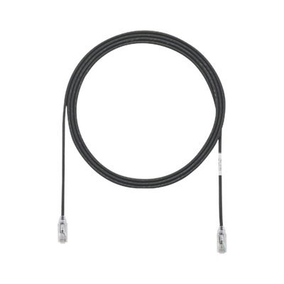 PANDUIT - Cable de Parcheo TX6, UTP Cat6, Diámetro Reducido (28AWG), Color Negro, 2.44 Metros (8 Pies)