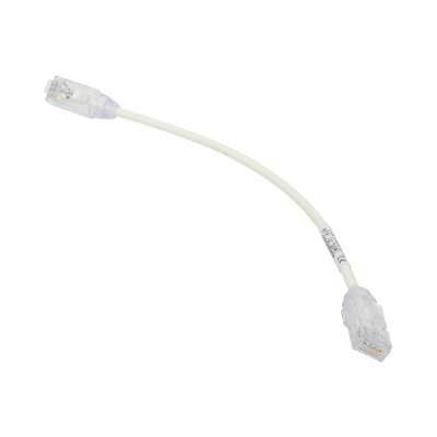 PANDUIT - Cable de Parcheo TX6, UTP Cat6, Diámetro Reducido (28AWG), Color Blanco, 20.32 cm (8 Pulgadas)