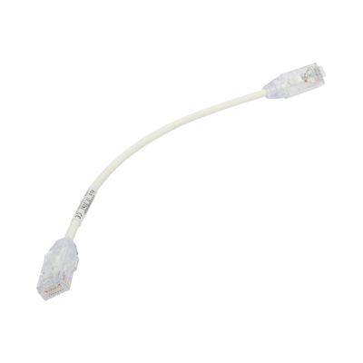 PANDUIT - Cable de Parcheo TX6, UTP Cat6, Diámetro Reducido (28AWG), Color Blanco, 20.32 cm (8 Pulgadas)