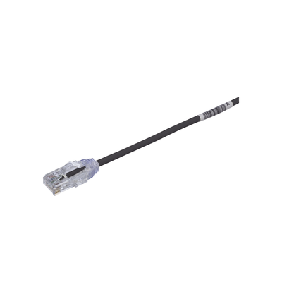 PANDUIT - Cable de Parcheo TX6, UTP Cat6, Diámetro Reducido (28AWG), Color Negro, 20.2 cm (8 Pulgadas)