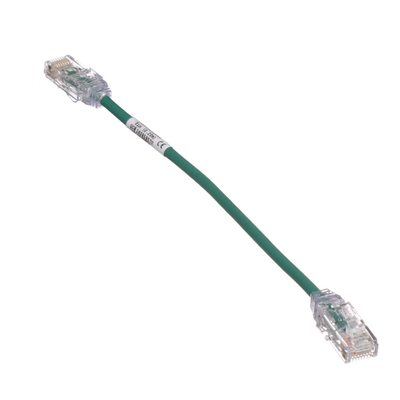 PANDUIT - Cable de Parcheo TX6, UTP Cat6, Diámetro Reducido (28AWG), Color Verde, 20.2 cm (8 Pulgadas)