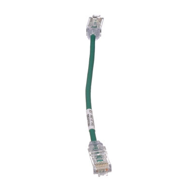 PANDUIT - Cable de Parcheo TX6, UTP Cat6, Diámetro Reducido (28AWG), Color Verde, 20.2 cm (8 Pulgadas)