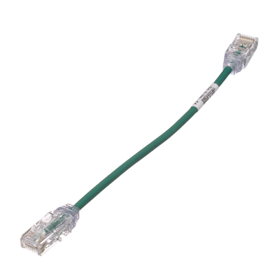 PANDUIT - Cable de Parcheo TX6, UTP Cat6, Diámetro Reducido (28AWG), Color Verde, 20.2 cm (8 Pulgadas)