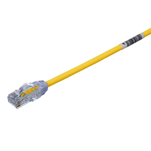 PANDUIT - Cable de Parcheo UTP Cat6A, CM/LSZH, Diámetro Reducido (28AWG), Color Amarillo, 10 Metros (32.81 Pies)