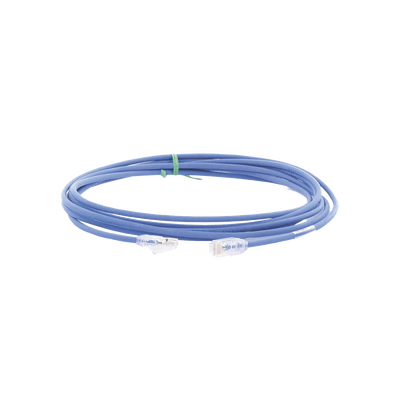 PANDUIT - Cable de Parcheo UTP Cat6A, CM/LSZH, Diámetro Reducido (28AWG), Color Azul, 3.66 Metros (12 Pies)