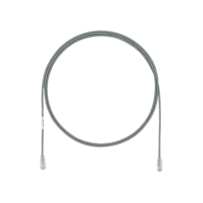 PANDUIT - Cable de Parcheo UTP Cat6A, CM/LSZH, Diámetro Reducido (28AWG), Color Gris, 0.30 Metros (1 Pie)
