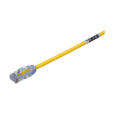 PANDUIT - Cable de Parcheo UTP Cat6A, CM/LSZH, Diámetro Reducido (28AWG), Color Amarillo, 0.3 Metros (1 Pie)