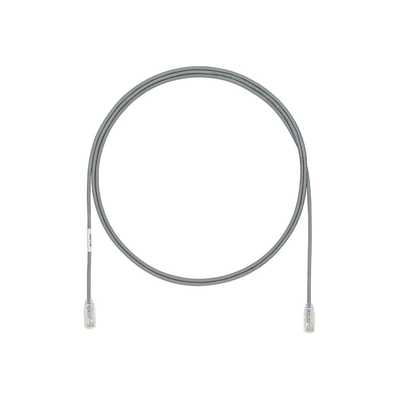 PANDUIT - Cable de Parcheo UTP Cat6A, CM/LSZH, Diámetro Reducido (28AWG), Color Gris, 6.1 Metros (20 Pies)
