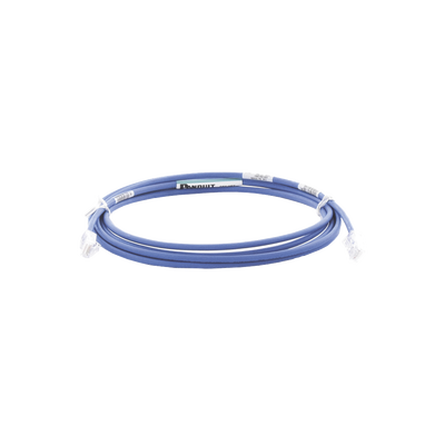 PANDUIT - Cable de Parcheo UTP Cat6A, CM/LSZH, Diámetro Reducido (28AWG), Color Azul, 7.92 Metros (26 Pies)