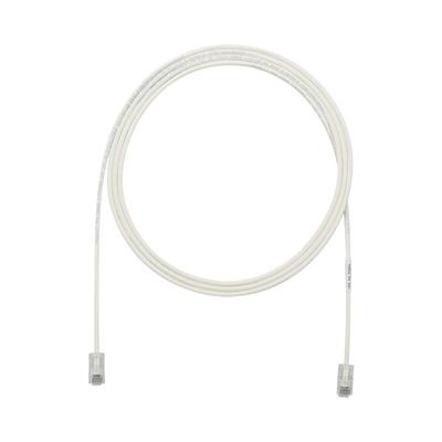 PANDUIT - Cable de Parcheo UTP Cat6A, CM/LSZH, Diámetro Reducido (28AWG), Color Blanco Mate, 9.14 Metros (30 Pies)