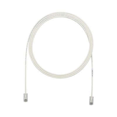 PANDUIT - Cable de Parcheo UTP Cat6A, CM/LSZH, Diámetro Reducido (28AWG), Color Blanco Mate, 9.14 Metros (30 Pies)