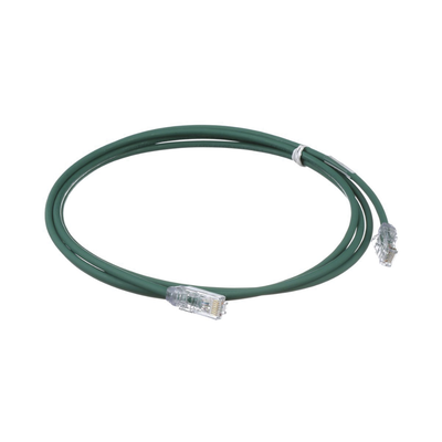 PANDUIT - Cable de Parcheo UTP Cat6A, CM/LSZH, Diámetro Reducido (28AWG), Color Verde, 0.91 Metros (3 Pies)