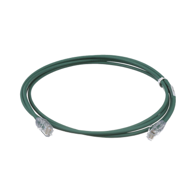 PANDUIT - Cable de Parcheo UTP Cat6A, CM/LSZH, Diámetro Reducido (28AWG), Color Verde, 0.91 Metros (3 Pies)