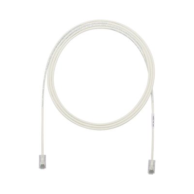 PANDUIT - Cable de Parcheo UTP Cat6A, CM/LSZH, Diámetro Reducido (28AWG), Color Blanco Mate, 1.22 Metros (4 Pies)