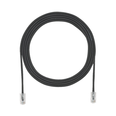 PANDUIT - Cable de Parcheo UTP Cat6A, CM/LSZH, Diámetro Reducido (28AWG), Color Negro, 1.52 Metros (5 Pies)