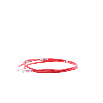 PANDUIT - Cable de Parcheo UTP Cat6A, CM/LSZH, Diámetro Reducido (28AWG), Color Rojo, 1.52 Metros (5 Pies)