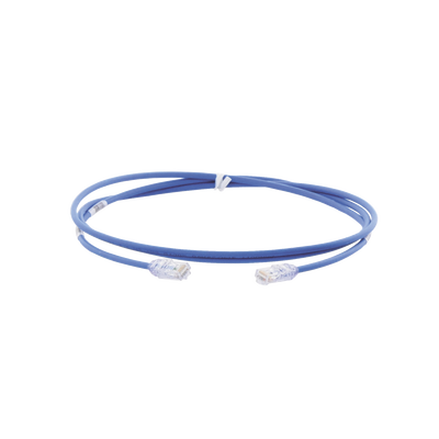 PANDUIT - Cable de Parcheo UTP Cat6A, CM/LSZH, Diámetro Reducido (28AWG), Color Azul, 1.83 Metros (6 Pies)
