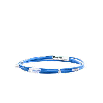 PANDUIT - Cable de Parcheo UTP Cat6A, CM/LSZH, Diámetro Reducido (28AWG), Color Azul, 2.13 Metros (7 Pies)