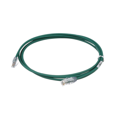 PANDUIT - Cable de Parcheo UTP Cat6A, CM/LSZH, Diámetro Reducido (28AWG), Color Verde, 2.13 Metros (7 Pies)